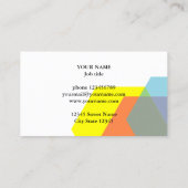 重なり合う六角ロゴ名刺テンプレート 名刺 (裏面)