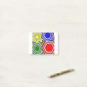 重なり合う六角形 ポストイット (デスク上)