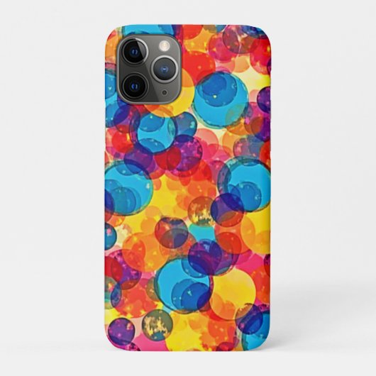 重なり合う円のカラーカオスアート Case-Mate iPhoneケース (裏)