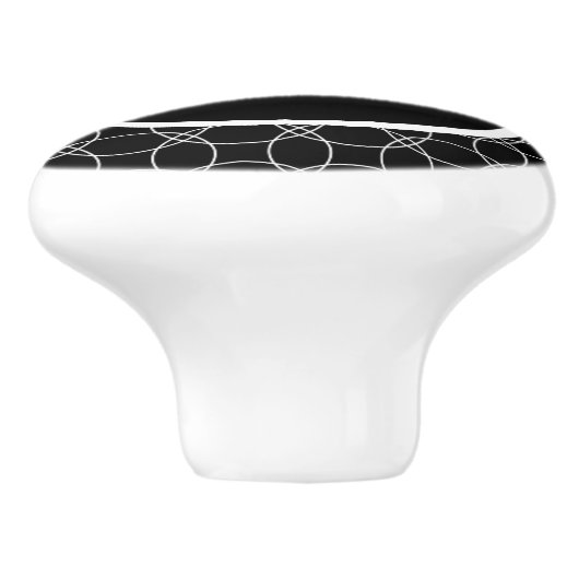 重なり合う円モパーソナライズされたノグラム セラミックノブ (側面)