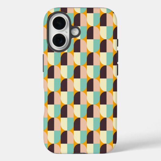 重なり合う半円の幾何学模様 Case-Mate iPhoneケース (裏面)