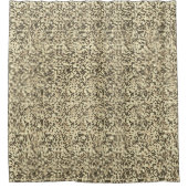 重なり合う小さな正方形、トーン茶色のベージュに移動 シャワーカーテン (正面)