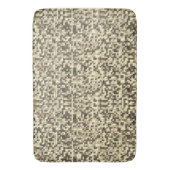 重なり合う小さな正方形、トーン茶色のベージュに移動 バスマット (正面縦)