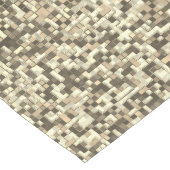 重なり合う小さな正方形、茶色からベージュのトーン ロングテーブルランナー (コーナー)