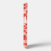 重なり合う小さな正方形、赤または珊瑚の色調 Case-Mate iPhoneケース (裏面 / 右)