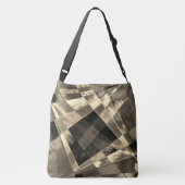 重なり合う斜めおよびほつれた長方形 クロスボディバッグ (裏面)