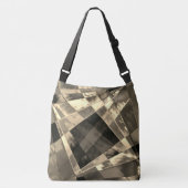 重なり合う斜めおよびほつれた長方形 クロスボディバッグ (正面)