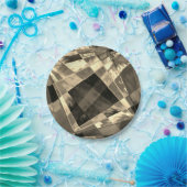 重なり合う斜めおよびほつれた長方形 ペーパープレート (パーティー)