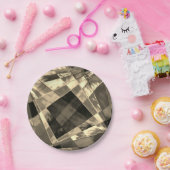 重なり合う斜めおよびほつれた長方形 ペーパープレート (パーティー)