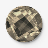 重なり合う斜めおよびほつれた長方形 ペーパープレート (正面)