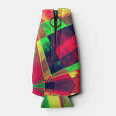 重なり合う斜めおよびほつれた長方形 ボトルクーラー (裏面)