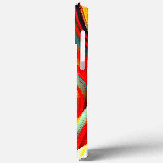 重なり合う曲線の赤い線の拡大 Case-Mate iPhoneケース (裏面 / 左)