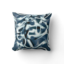 重なり合う曲線リボン、青のクロメッドトーン