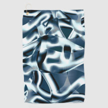 重なり合う曲線リボン、青のクロメッドトーン