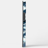 重なり合う曲線リボン、青のクロメッドトーン Case-Mate iPhoneケース (裏面 / 右)