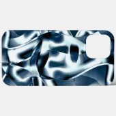 重なり合う曲線リボン、青のクロメッドトーン Case-Mate iPhoneケース (裏面 (横))