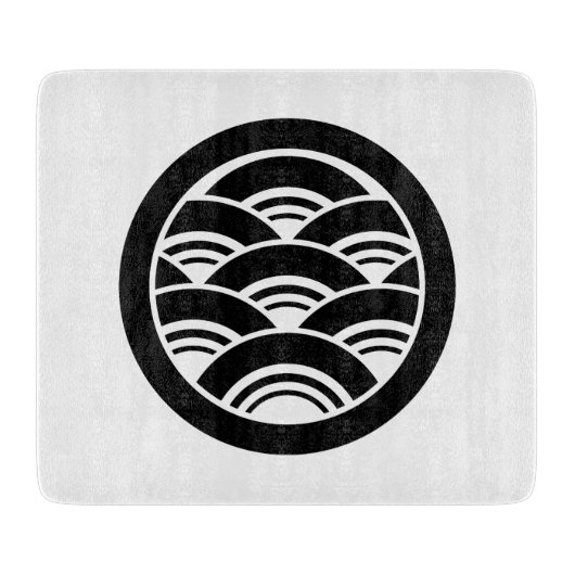 重なり合う波（円） カッティングボード (正面)