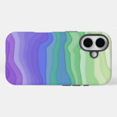 重なり合う波 iPhoneケース | 抹茶ラベンダー Case-Mate iPhoneケース (裏面 (横))