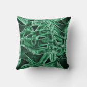 重なり合う緑色のアクリル切り出し クッション (裏面)