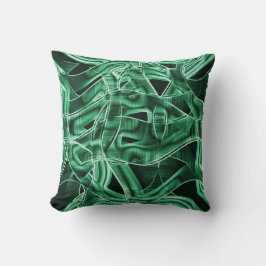 重なり合う緑色のアクリル切り出し クッション