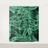 重なり合う緑色のアクリル切り出し タペストリー (正面)