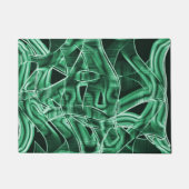 重なり合う緑色のアクリル切り出し ドアマット (正面)