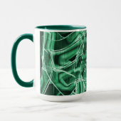 重なり合う緑色のアクリル切り出し マグカップ (左)