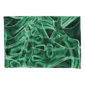 重なり合う緑色のアクリル切り出し 枕カバー (正面左)