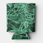 重なり合う緑色のアクリル切り出し 缶クーラー (正面)