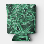 重なり合う緑色のアクリル切り出し 缶クーラー (裏面)