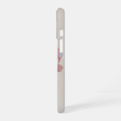 重なり合う花弁のヴィンテージ・ボタン iPhone 16ケース (左側面)