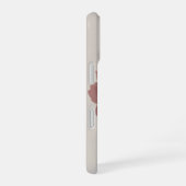 重なり合う花弁のヴィンテージ・ボタン iPhone 16ケース (右側面)