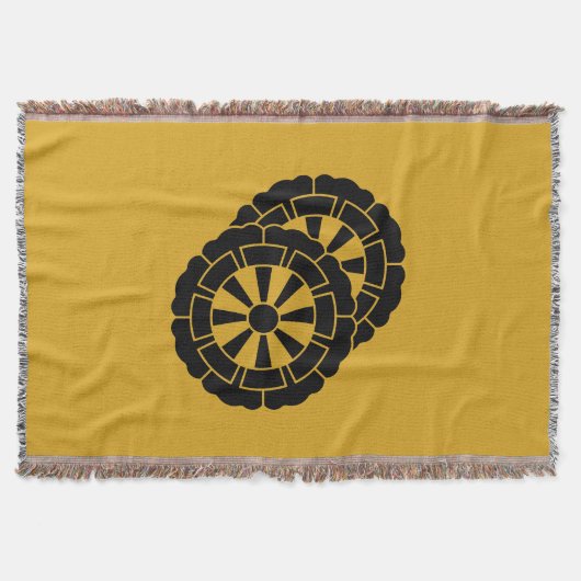 重なり合う花形の源氏カート スローブランケット (正面)