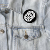 重なり合う花形の源氏カート 缶バッジ (インサイチュ)