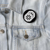 重なり合う花形の源氏車 缶バッジ (インサイチュ)