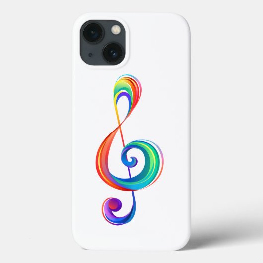 重なり合う虹色のト音記号 Case-Mate iPhoneケース (裏面)