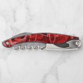 重なり合う赤いアクリル切り出し ソムリエナイフ (裏面)