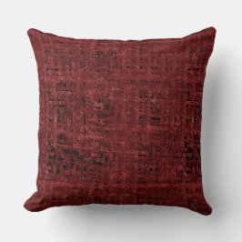 重なり合う赤い絵を描小方形 クッション