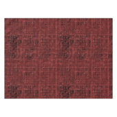 重なり合う赤い絵を描小方形 テーブルクロス (正面(横))