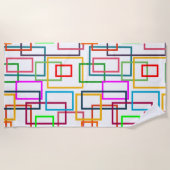 重なり合う長方形 ビーチタオル (正面)