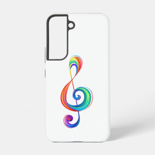 重ねた虹のト音記号 SAMSUNG GALAXYケース (裏面)