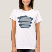 重ねた調理鍋アイコン Tシャツ (正面)