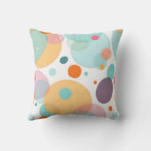 重ねよくはしゃぐカラフル合う円のパターン クッション (裏面)