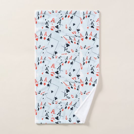 重ねられた模様のエース バスタオルセット (ハンドタオル)