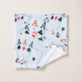 重ねられた模様のエース バスタオルセット (ウォッシュタオル)