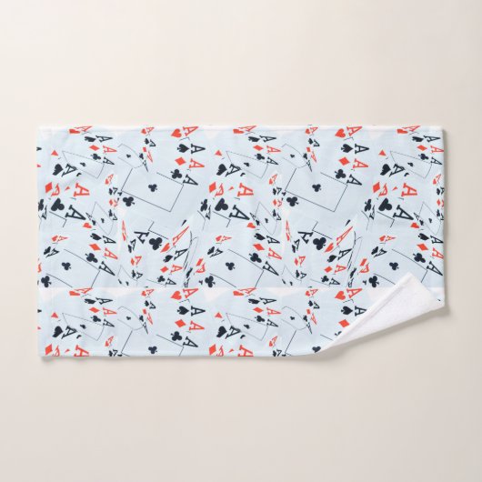 重ねられた模様のエース バスタオルセット (ハンドタオル)