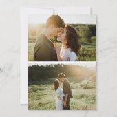 重ねエレガント合わせモダンスクリプトタイポグラフィ3 Photo セーブザデート (裏面)