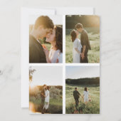 重ねエレガント合わせモダンスクリプトタイポグラフィ5写真 セーブザデート (裏面)