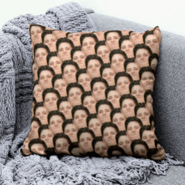 重ねパーソナライズされたおもしろい合う顔フォトアクセント クッション