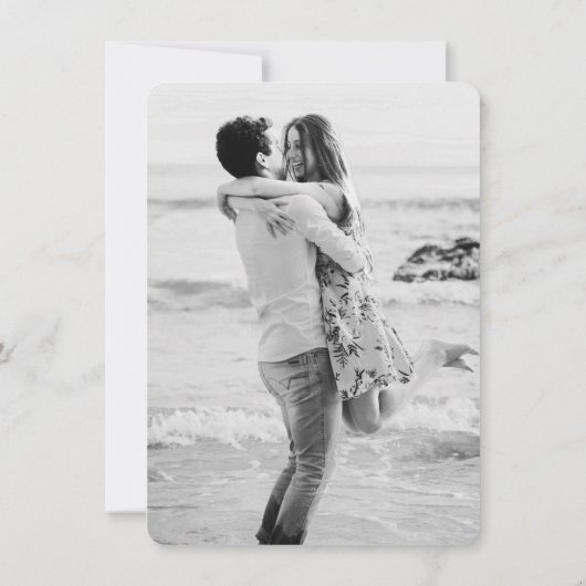 重ねモダンはっきりした合せ写真の保存日付 セーブザデート (裏面)